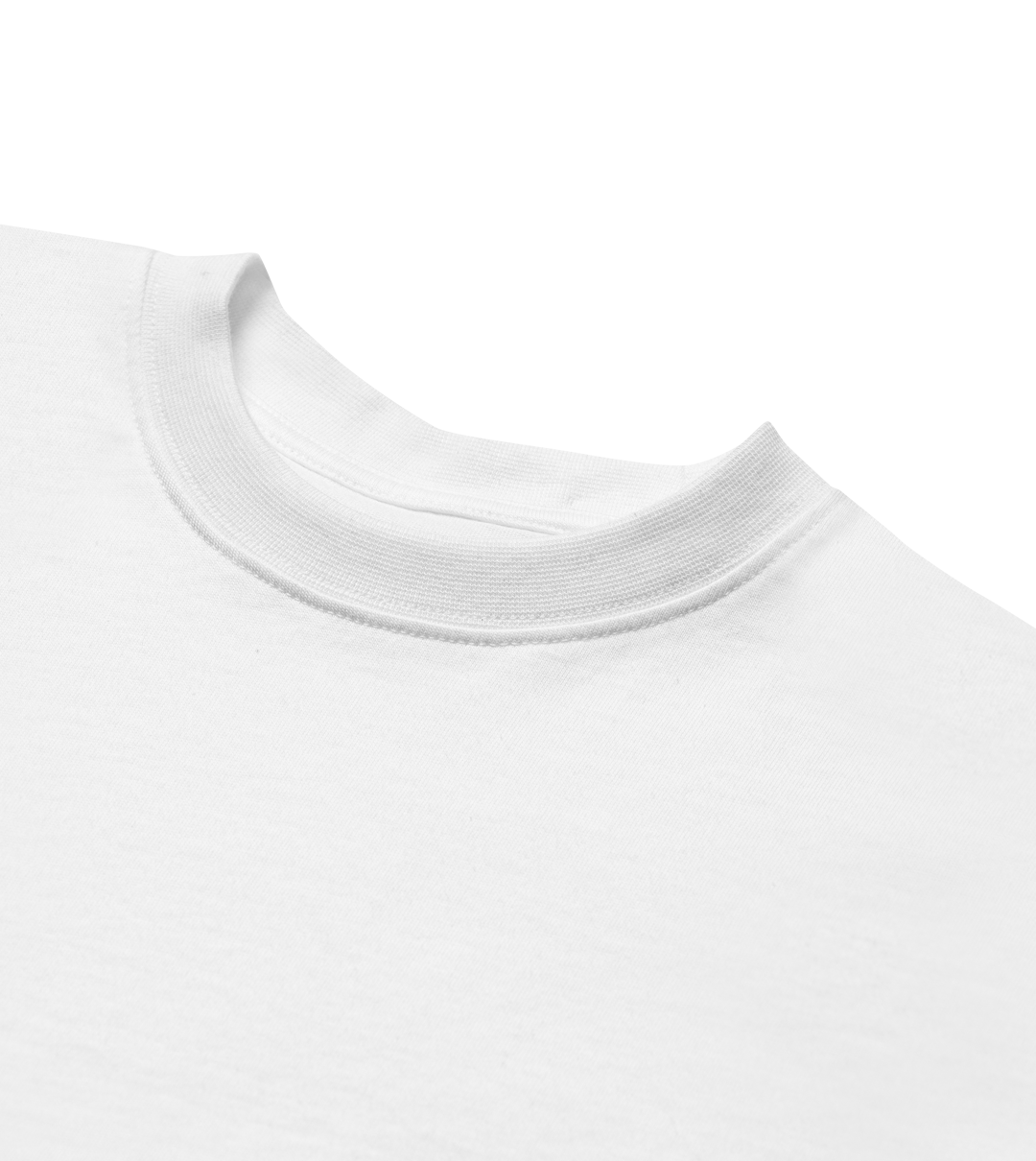 White GRANITE. ESSENTIAL tee neckline