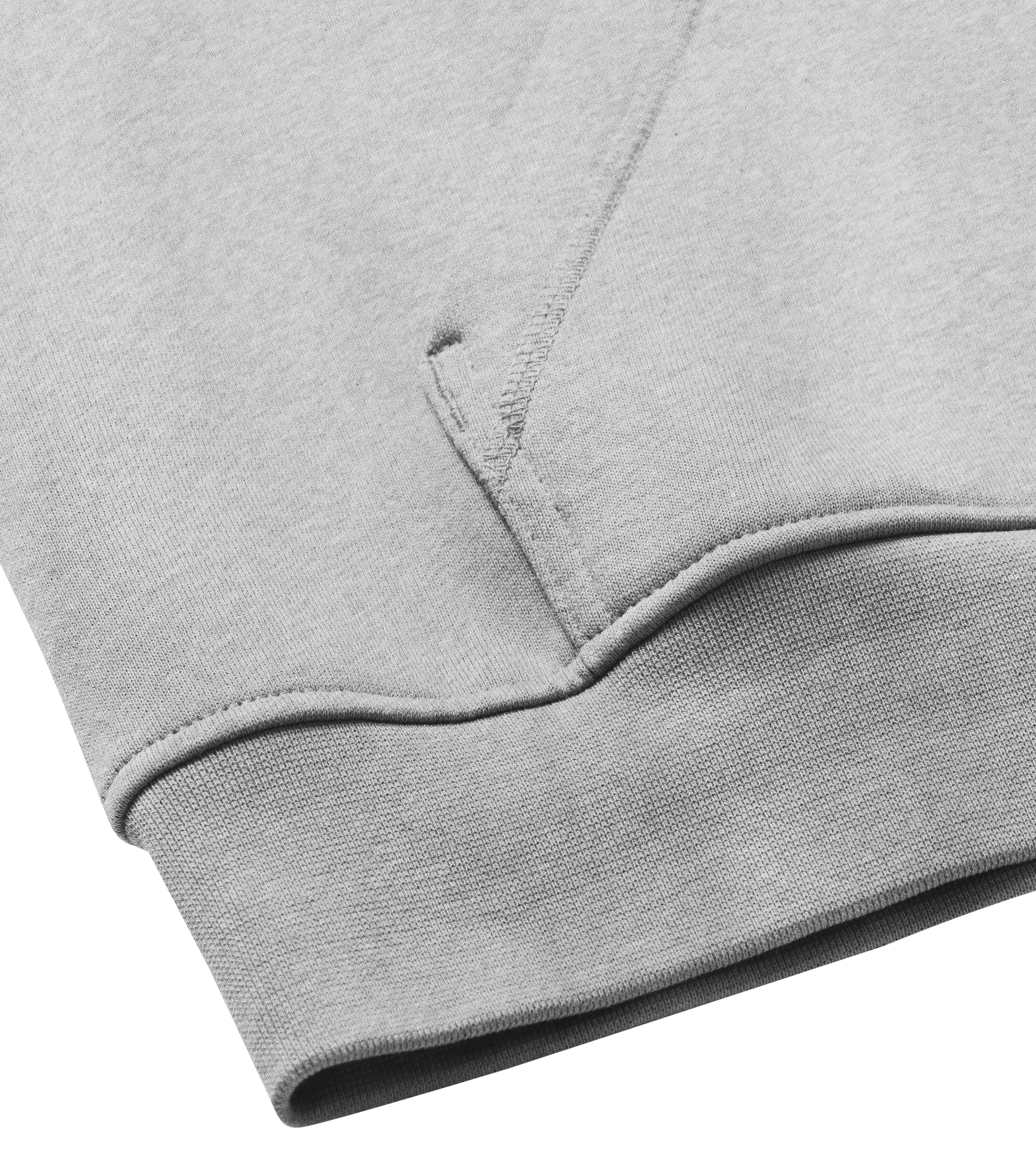 Grey GRANITE. Core Hoodie stitching