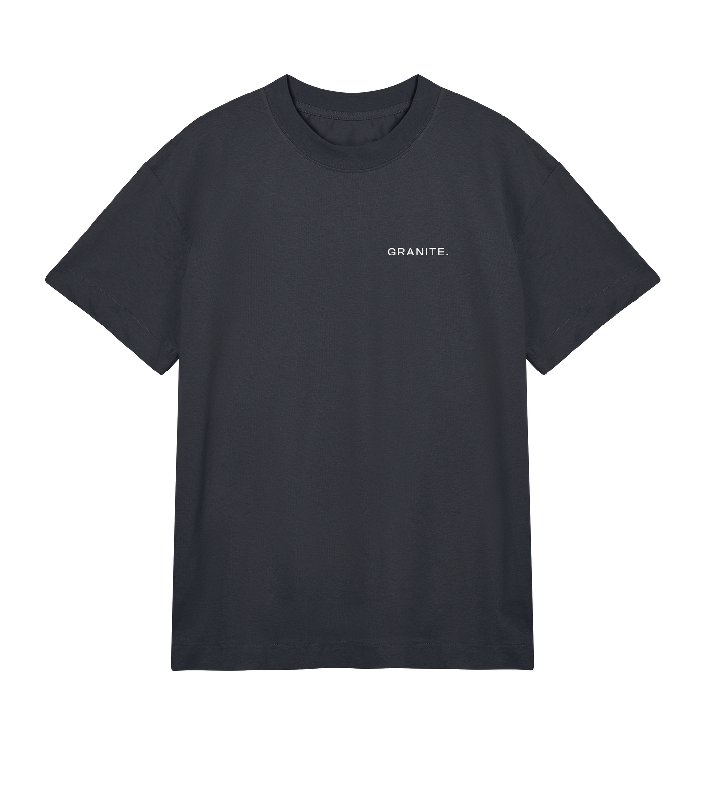 Black GRANITE. TEE.02 with GRANITE. logo on the chest