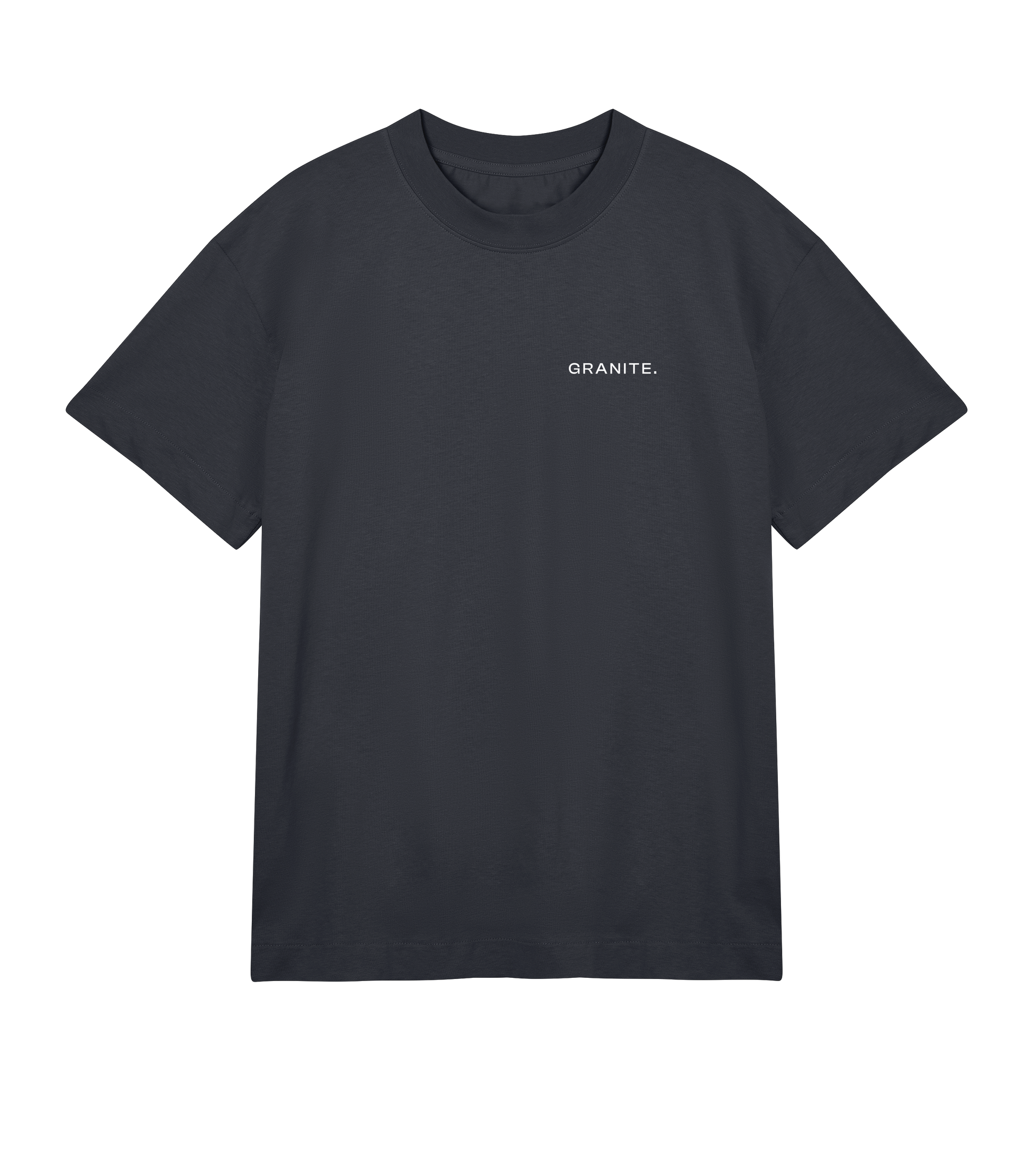 Black GRANITE. TEE.02 with GRANITE. logo on the chest